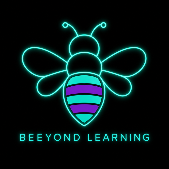 Beeyond Learning neon bee logo